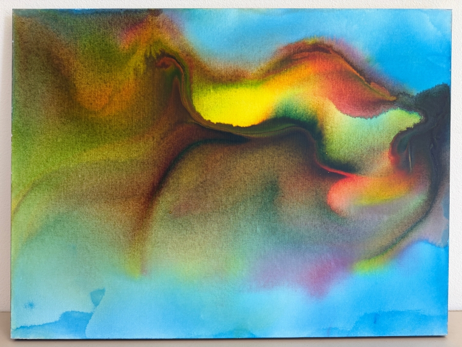 Gerrit Greve (1948-2024, Cardiff by the Sea, CA) Original Acrylic Painting On Canvas Titled 'Flowers' 2020 Signed Verso 40 X 30 Estimate $1,200 - $1,500 [Photo 2]