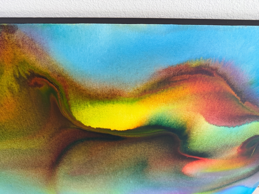 Gerrit Greve (1948-2024, Cardiff by the Sea, CA) Original Acrylic Painting On Canvas Titled 'Flowers' 2020 Signed Verso 40 X 30 Estimate $1,200 - $1,500 [Photo 5]