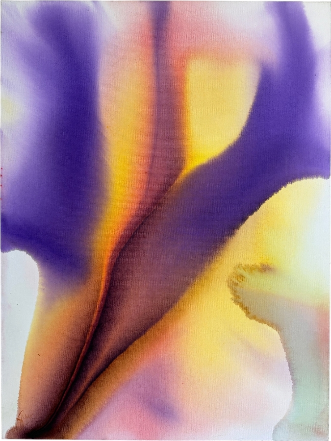Gerrit Greve (1948-2024, Cardiff by the Sea, CA) Original Acrylic Painting On Canvas Titled 'Flowers' 2019 Signed Bottom Left And Verso 30 X 40 Estimate $1,200 - $1,500
