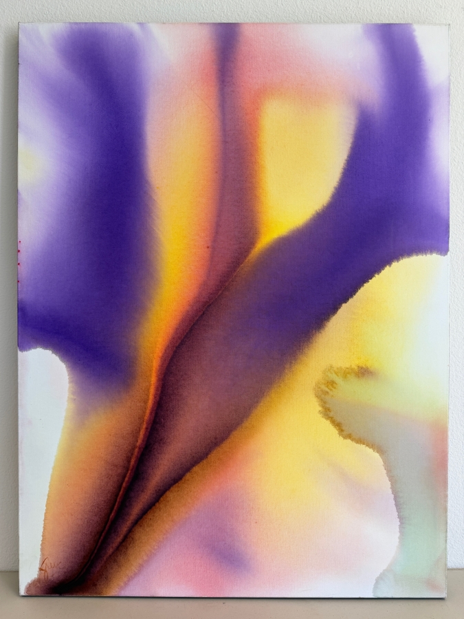 Gerrit Greve (1948-2024, Cardiff by the Sea, CA) Original Acrylic Painting On Canvas Titled 'Flowers' 2019 Signed Bottom Left And Verso 30 X 40 Estimate $1,200 - $1,500 [Photo 2]