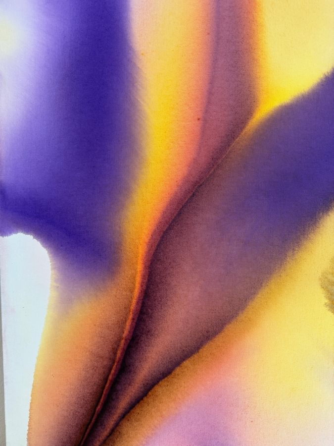 Gerrit Greve (1948-2024, Cardiff by the Sea, CA) Original Acrylic Painting On Canvas Titled 'Flowers' 2019 Signed Bottom Left And Verso 30 X 40 Estimate $1,200 - $1,500 [Photo 3]