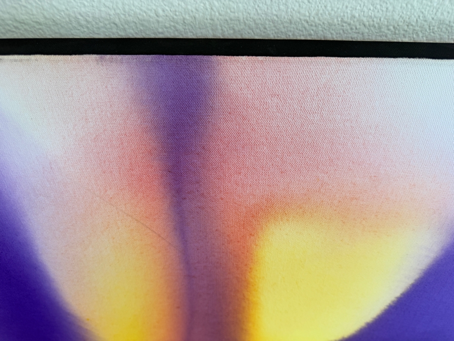 Gerrit Greve (1948-2024, Cardiff by the Sea, CA) Original Acrylic Painting On Canvas Titled 'Flowers' 2019 Signed Bottom Left And Verso 30 X 40 Estimate $1,200 - $1,500 [Photo 6]