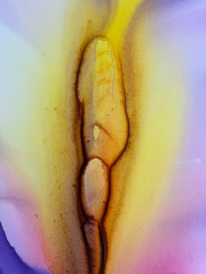 Gerrit Greve (1948-2024, Cardiff by the Sea, CA) Original Acrylic Painting On Canvas Titled 'Flowers' 2019 Signed Bottom Left And Verso 30 X 40 Estimate $1,200 - $1,500 [Photo 3]