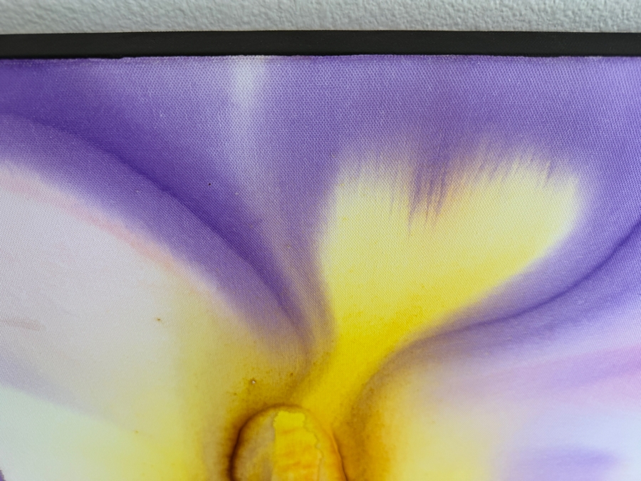 Gerrit Greve (1948-2024, Cardiff by the Sea, CA) Original Acrylic Painting On Canvas Titled 'Flowers' 2019 Signed Bottom Left And Verso 30 X 40 Estimate $1,200 - $1,500 [Photo 6]