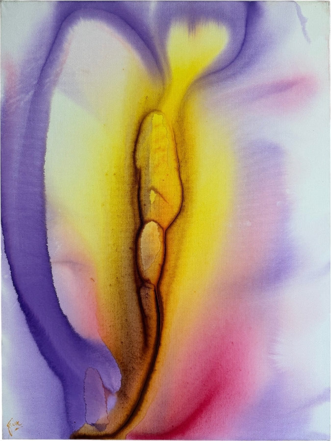 Gerrit Greve (1948-2024, Cardiff by the Sea, CA) Original Acrylic Painting On Canvas Titled 'Flowers' 2019 Signed Bottom Left And Verso 30 X 40 Estimate $1,200 - $1,500