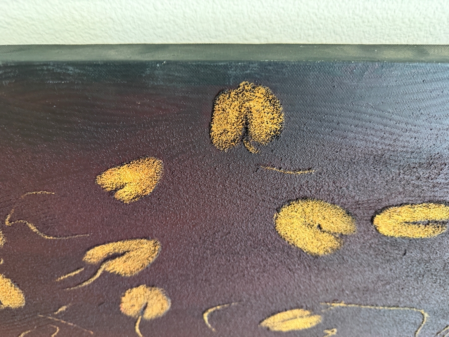 Gerrit Greve (1948-2024, Cardiff by the Sea, CA) Original Acrylic Mixed-Media Sand Painting On Canvas Titled 'Perfect 35' 2020 Signed Verso 30 X 40 Estimate $1,200 - $1,500 [Photo 6]