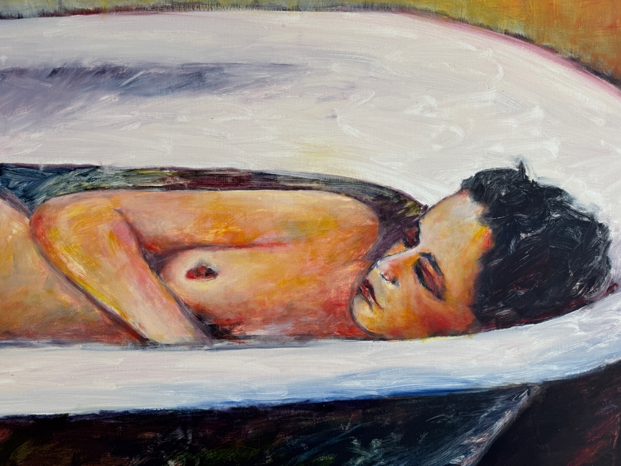 Gerrit Greve (1948-2024, Cardiff by the Sea, CA) Original Acrylic Painting On Canvas Untitled Nude Signed Bottom Left 40 X 30 Estimate $1,200 - $1,500 [Photo 3]