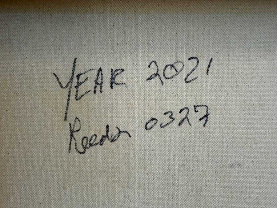Gerrit Greve (1948-2024, Cardiff by the Sea, CA) Original Acrylic Painting On Canvas Titled 'Reeds 0327' 2021 Signed Bottom Left and Verso 30 X 40 Estimate $1,200 - $1,500 [Photo 8]