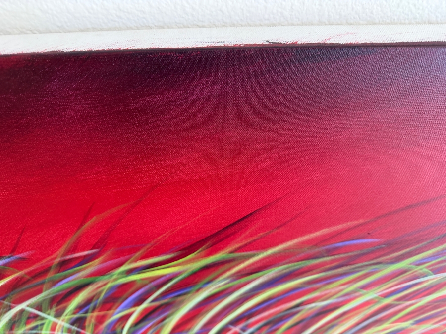 Gerrit Greve (1948-2024, Cardiff by the Sea, CA) Original Acrylic Painting On Canvas Titled 'Reeds 0327' 2021 Signed Bottom Left and Verso 30 X 40 Estimate $1,200 - $1,500 [Photo 5]