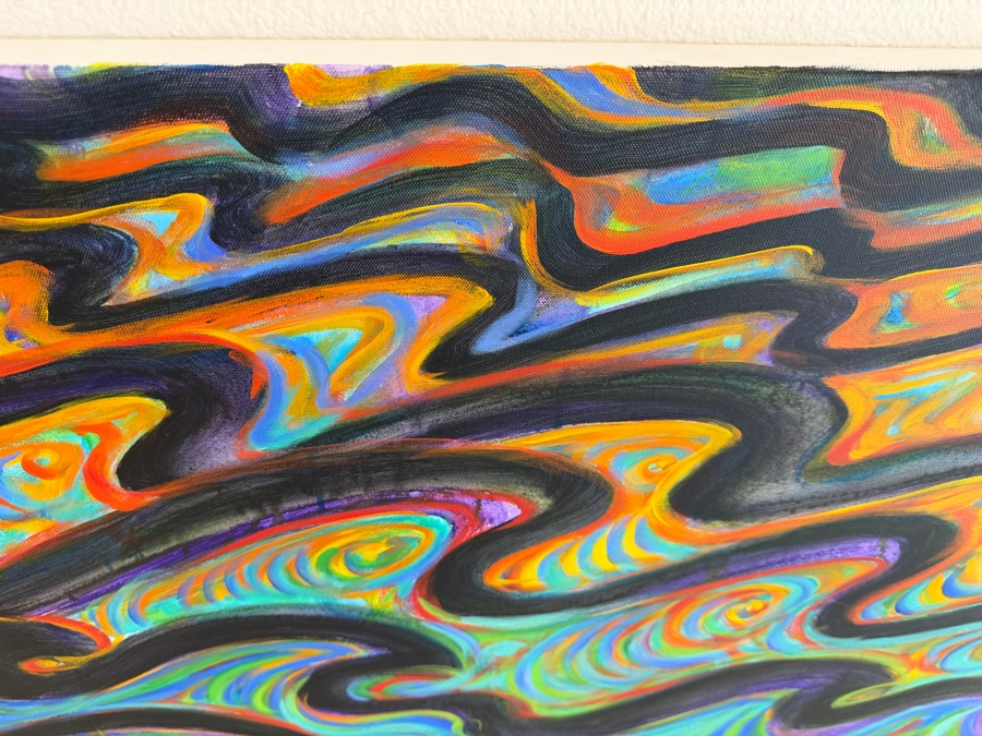 Gerrit Greve (1948-2024, Cardiff by the Sea, CA) Original Acrylic Painting On Canvas Untitled 2016 Signed Verso 40 X 30 Estimate $1,200 - $1,500 [Photo 5]