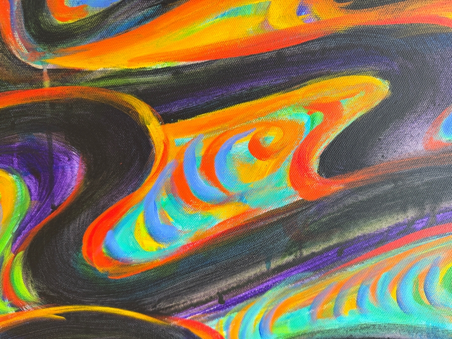 Gerrit Greve (1948-2024, Cardiff by the Sea, CA) Original Acrylic Painting On Canvas Untitled 2016 Signed Verso 40 X 30 Estimate $1,200 - $1,500 [Photo 4]