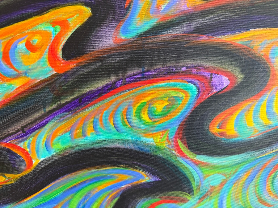 Gerrit Greve (1948-2024, Cardiff by the Sea, CA) Original Acrylic Painting On Canvas Untitled 2016 Signed Verso 40 X 30 Estimate $1,200 - $1,500 [Photo 3]