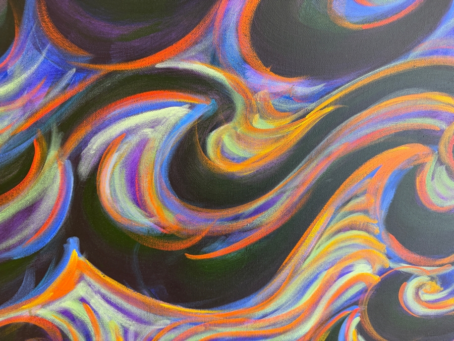 Gerrit Greve (1948-2024, Cardiff by the Sea, CA) Original Acrylic Painting On Canvas Titled 'To The Beach 16' 2016 Signed Verso 40 X 30 Estimate $1,200 - $1,500 [Photo 3]