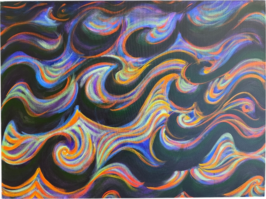 Gerrit Greve (1948-2024, Cardiff by the Sea, CA) Original Acrylic Painting On Canvas Titled 'To The Beach 16' 2016 Signed Verso 40 X 30 Estimate $1,200 - $1,500