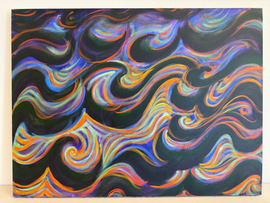 Gerrit Greve (1948-2024, Cardiff by the Sea, CA) Original Acrylic Painting On Canvas Titled 'To The Beach 16' 2016 Signed Verso 40 X 30 Estimate $1,200 - $1,500 [Photo 2]