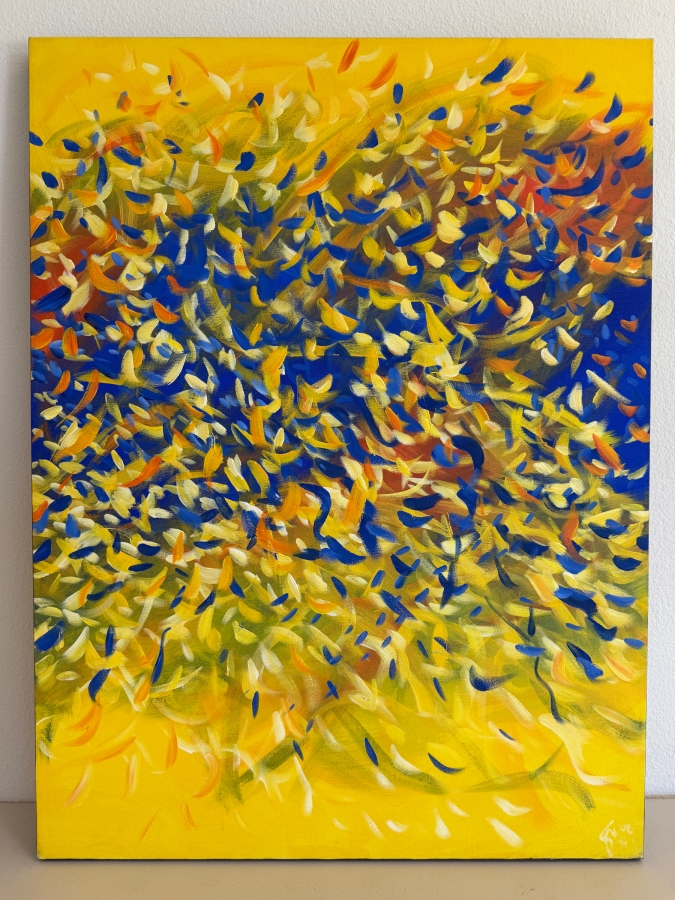 Gerrit Greve (1948-2024, Cardiff by the Sea, CA) Original Acrylic Painting On Canvas Titled 'Emperor's Glory II' 1997 Signed Verso 30 X 40 Estimate $1,200 - $1,500 [Photo 2]