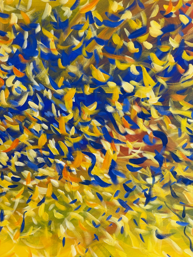Gerrit Greve (1948-2024, Cardiff by the Sea, CA) Original Acrylic Painting On Canvas Titled 'Emperor's Glory II' 1997 Signed Verso 30 X 40 Estimate $1,200 - $1,500 [Photo 3]