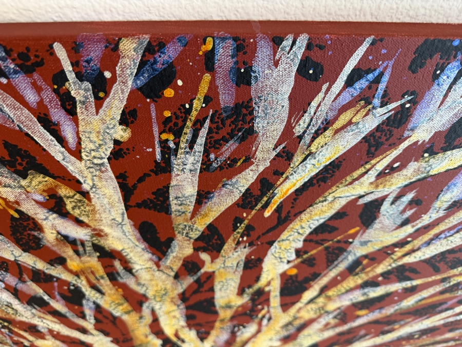 Gerrit Greve (1948-2024, Cardiff by the Sea, CA) Original Acrylic Painting On Canvas Untitled Tree 2011 Signed Verso 40 X 30 Estimate $1,200 - $1,500 [Photo 5]