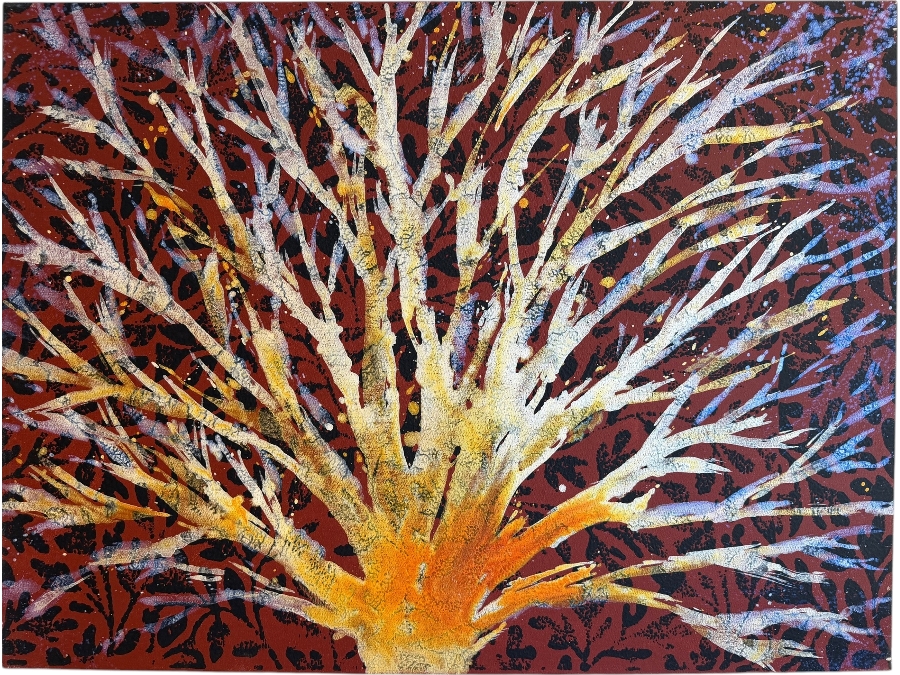 Gerrit Greve (1948-2024, Cardiff by the Sea, CA) Original Acrylic Painting On Canvas Untitled Tree 2011 Signed Verso 40 X 30 Estimate $1,200 - $1,500