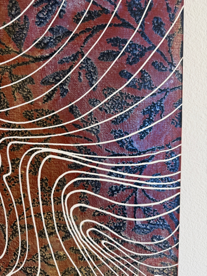 Gerrit Greve (1948-2024, Cardiff by the Sea, CA) Original Acrylic Mixed-Media Sand Painting On Canvas Untitled 2012 Signed Verso 30 X 40 Estimate $1,200 - $1,500 [Photo 5]