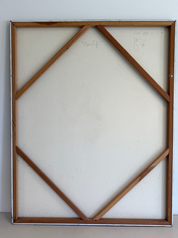 Gerrit Greve (1948-2024, Cardiff by the Sea, CA) Original Acrylic Painting On Canvas Titled 'New Life' 1998 Signed Verso 48 X 60 Estimate $2,900 - $3,600 [Photo 7]