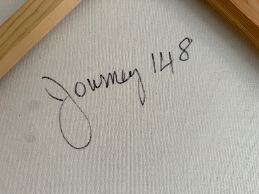 Gerrit Greve (1948-2024, Cardiff by the Sea, CA) Original Acrylic Mixed-Media Sand Painting On Canvas Titled 'Journey 148' 2007 Signed Verso 48 X 60 Estimate $2,900 - $3,600 [Photo 9]