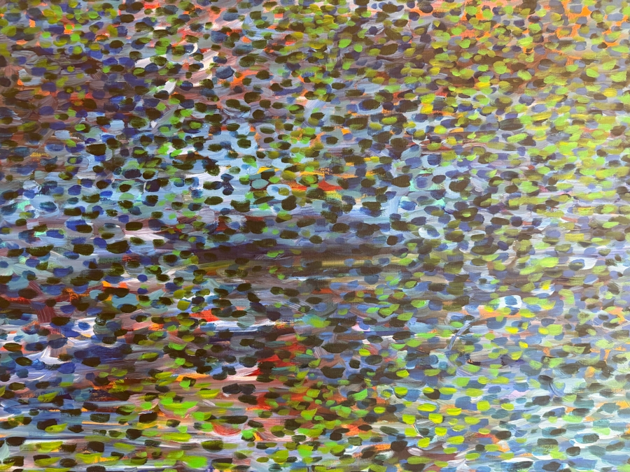 Gerrit Greve (1948-2024, Cardiff by the Sea, CA) Original Acrylic Painting On Canvas Titled 'Still Water Reflections' Signed Bottom Left 60 X 48 Estimate $2,900 - $3,600 [Photo 5]