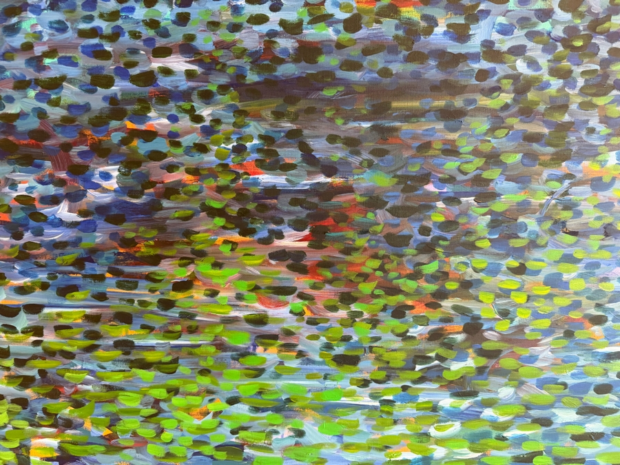 Gerrit Greve (1948-2024, Cardiff by the Sea, CA) Original Acrylic Painting On Canvas Titled 'Still Water Reflections' Signed Bottom Left 60 X 48 Estimate $2,900 - $3,600 [Photo 3]