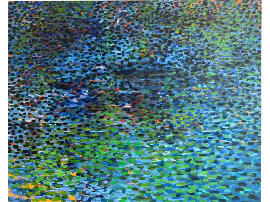 Gerrit Greve (1948-2024, Cardiff by the Sea, CA) Original Acrylic Painting On Canvas Titled 'Still Water Reflections' Signed Bottom Left 60 X 48 Estimate $2,900 - $3,600