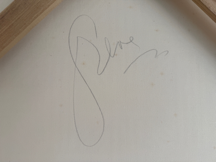 Gerrit Greve (1948-2024, Cardiff by the Sea, CA) Original Acrylic Sand Painting On Canvas Titled '5 Coin Trinitree' Signed Verso 48 X 60 Estimate $2,900 - $3,600 [Photo 10]