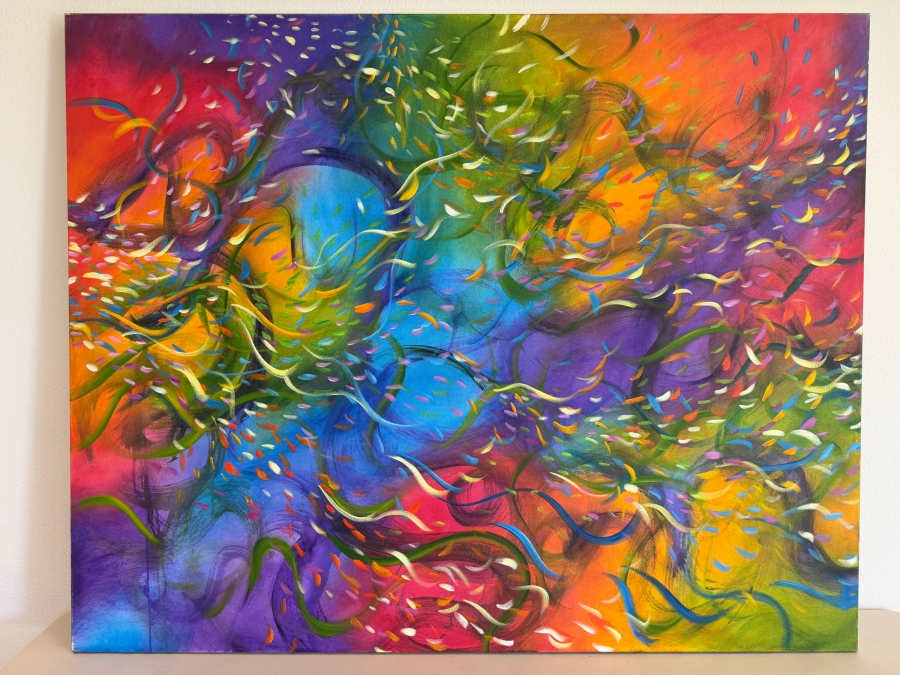 Gerrit Greve (1948-2024, Cardiff by the Sea, CA) Original Acrylic Painting On Canvas Untitled 2016 Signed Verso 60 X 48 Estimate $2,900 - $3,600
 [Photo 2]