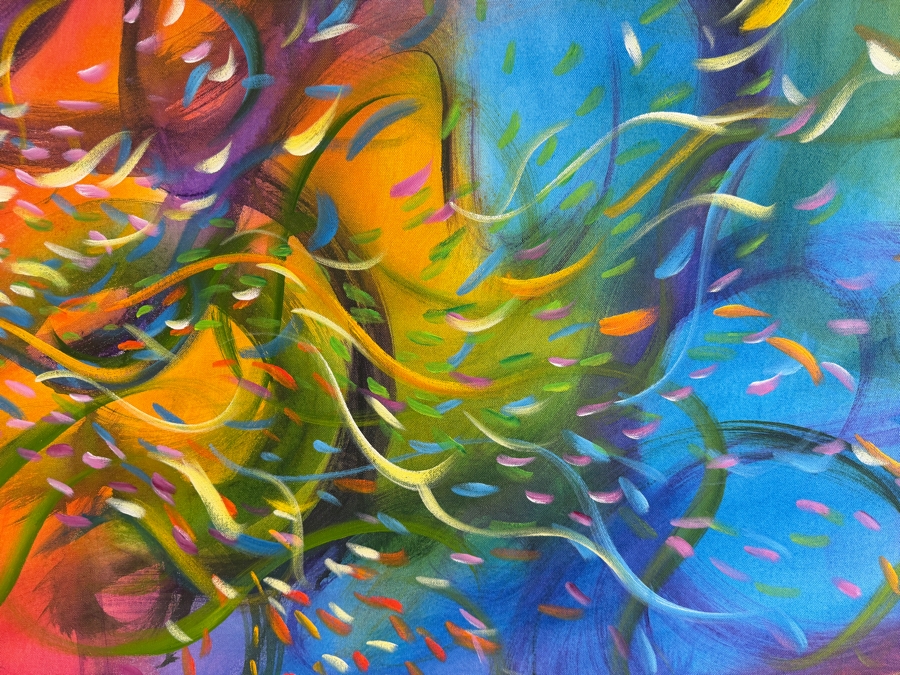 Gerrit Greve (1948-2024, Cardiff by the Sea, CA) Original Acrylic Painting On Canvas Untitled 2016 Signed Verso 60 X 48 Estimate $2,900 - $3,600
 [Photo 3]