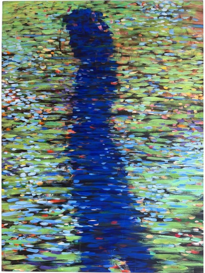 Gerrit Greve (1948-2024, Cardiff by the Sea, CA) Original Acrylic Painting On Canvas Titled 'Her Shadow #2' 1993 Signed Verso 45 X 60 Estimate $2,900 - $3,600
