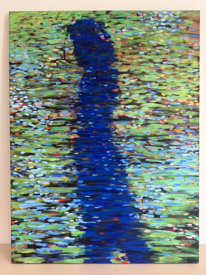 Gerrit Greve (1948-2024, Cardiff by the Sea, CA) Original Acrylic Painting On Canvas Titled 'Her Shadow #2' 1993 Signed Verso 45 X 60 Estimate $2,900 - $3,600 [Photo 2]