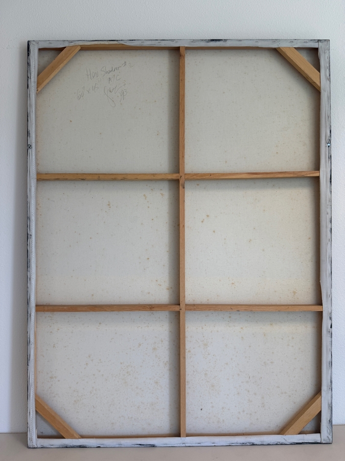 Gerrit Greve (1948-2024, Cardiff by the Sea, CA) Original Acrylic Painting On Canvas Titled 'Her Shadow #2' 1993 Signed Verso 45 X 60 Estimate $2,900 - $3,600 [Photo 8]