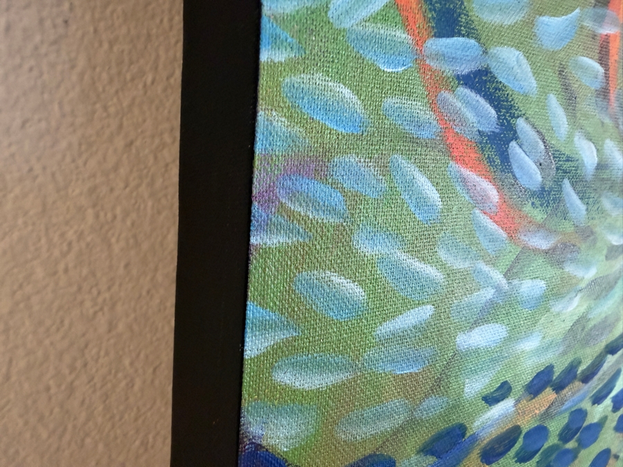 Gerrit Greve (1948-2024, Cardiff by the Sea, CA) Original Acrylic Painting On Canvas Titled 'Secret Waters #2' 1996 Signed Verso 45 X 60 Estimate $2,900 - $3,600 [Photo 6]