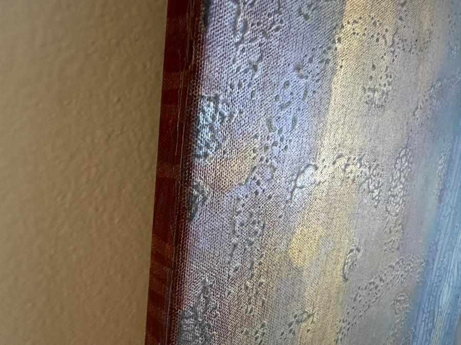 Gerrit Greve (1948-2024, Cardiff by the Sea, CA) Original Acrylic Mixed-Media Sand Painting On Canvas Titled 'Journey 119' 2007 Signed Verso 24 X 48 Estimate $1,200 - $1,400 [Photo 5]
