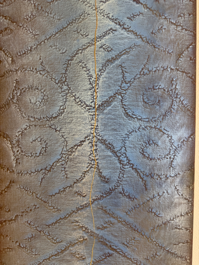 Gerrit Greve (1948-2024, Cardiff by the Sea, CA) Original Acrylic Mixed-Media Sand Painting On Canvas Titled 'Journey 107' 2007 Signed Verso 15 X 60 Estimate $1,000 - $1,200 [Photo 3]