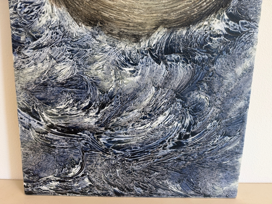 Gerrit Greve (1948-2024, Cardiff by the Sea, CA) Original Acrylic Diptych Painting On Canvas Titled 'Noah's Ark The 33rd Day' 2004 Signed Verso 30 X 48 Estimate $1,400 - $1,800 [Photo 6]