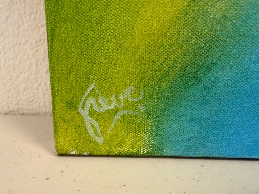 Gerrit Greve (1948-2024, Cardiff by the Sea, CA) Original Acrylic Painting On Canvas Titled 'Reeds 0331' 2021 Signed Bottom Left And Verso 36 X 36 Estimate $1,300 - $1,600 [Photo 4]