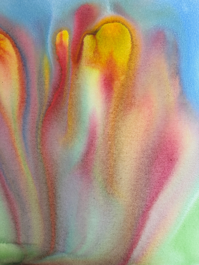 Gerrit Greve (1948-2024, Cardiff by the Sea, CA) Original Acrylic Painting On Canvas Titled 'Flowers' 2020 Signed Verso 36 X 36 Estimate $1,300 - $1,600 [Photo 4]