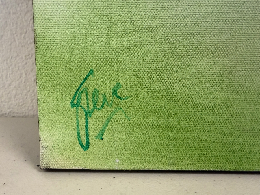 Gerrit Greve (1948-2024, Cardiff by the Sea, CA) Original Acrylic Painting On Canvas Titled 'Flowers' 2019 Signed Bottom Left And Verso 36 X 36 Estimate $1,300 - $1,600 [Photo 4]