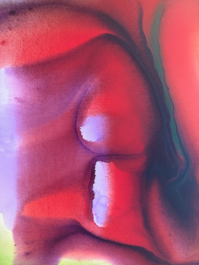 Gerrit Greve (1948-2024, Cardiff by the Sea, CA) Original Acrylic Painting On Canvas Titled 'Flowers' 2019 Signed Bottom Left And Verso 36 X 36 Estimate $1,300 - $1,600 [Photo 3]