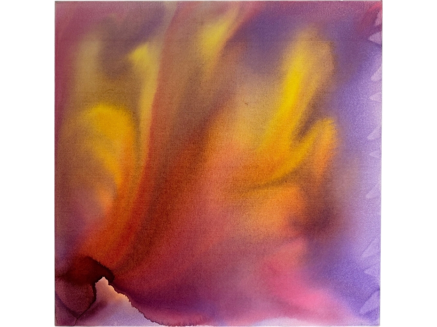 Gerrit Greve (1948-2024, Cardiff by the Sea, CA) Original Acrylic Painting On Canvas Titled 'Flowers' 2020 Signed Verso 36 X 36 Estimate $1,300 - $1,600