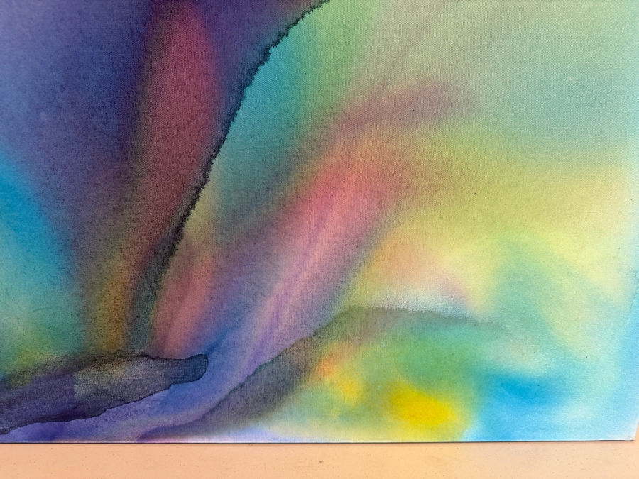 Gerrit Greve (1948-2024, Cardiff by the Sea, CA) Original Acrylic Painting On Canvas Titled 'Flowers' 2020 Signed Verso 36 X 36 Estimate $1,300 - $1,600 [Photo 4]