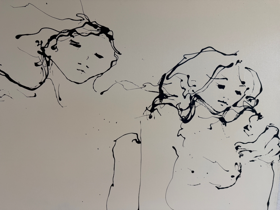 Gerrit Greve (1948-2024, Cardiff by the Sea, CA) Original Acrylic Drip Painting On Canvas Signed Lower Left 36' X 36' Estimate $1,300 - $1,600 [Photo 4]