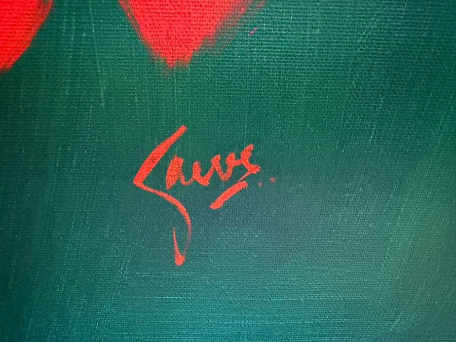 Gerrit Greve (1948-2024, Cardiff by the Sea, CA) Original Acrylic Drip Painting On Canvas 2020 Signed Bottom Right 36 X 48 Estimate $1,700 - $2,200 [Photo 4]