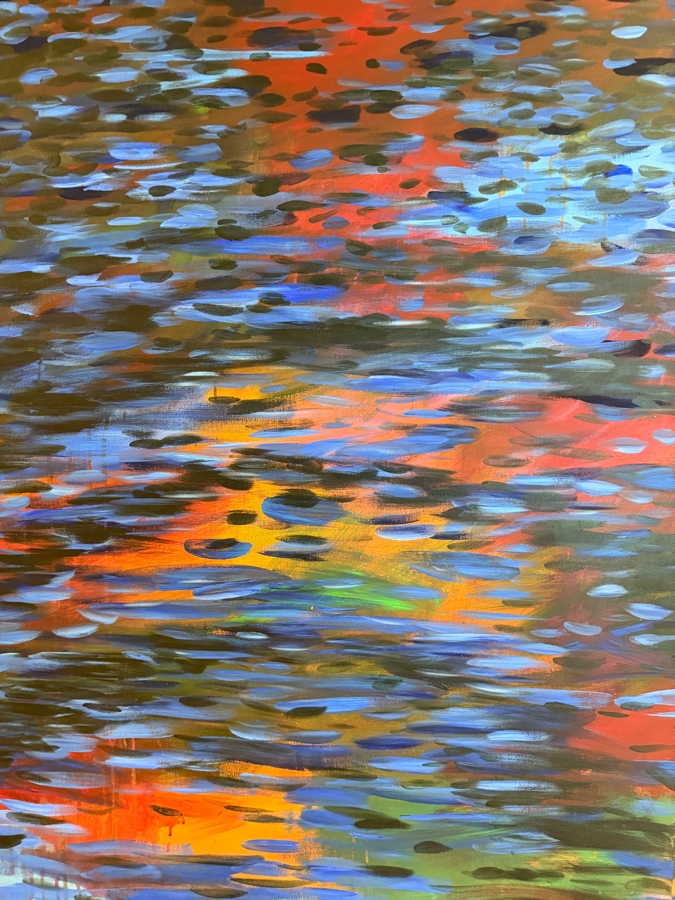 Gerrit Greve (1948-2024, Cardiff by the Sea, CA) Original Acrylic Diptych Painting On Canvas Titled 'Autumn Reflections' 1990 Signed Verso 72 X 48 Estimate $3,400 - $4,400 [Photo 3]