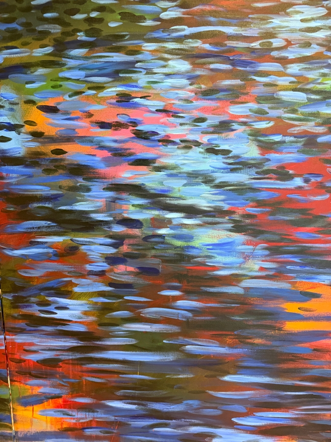 Gerrit Greve (1948-2024, Cardiff by the Sea, CA) Original Acrylic Diptych Painting On Canvas Titled 'Autumn Reflections' 1990 Signed Verso 72 X 48 Estimate $3,400 - $4,400 [Photo 4]