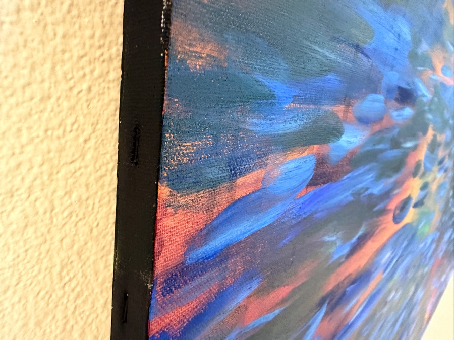 Gerrit Greve (1948-2024, Cardiff by the Sea, CA) Original Acrylic Diptych Painting On Canvas Titled 'Autumn Reflections' 1990 Signed Verso 72 X 48 Estimate $3,400 - $4,400 [Photo 6]